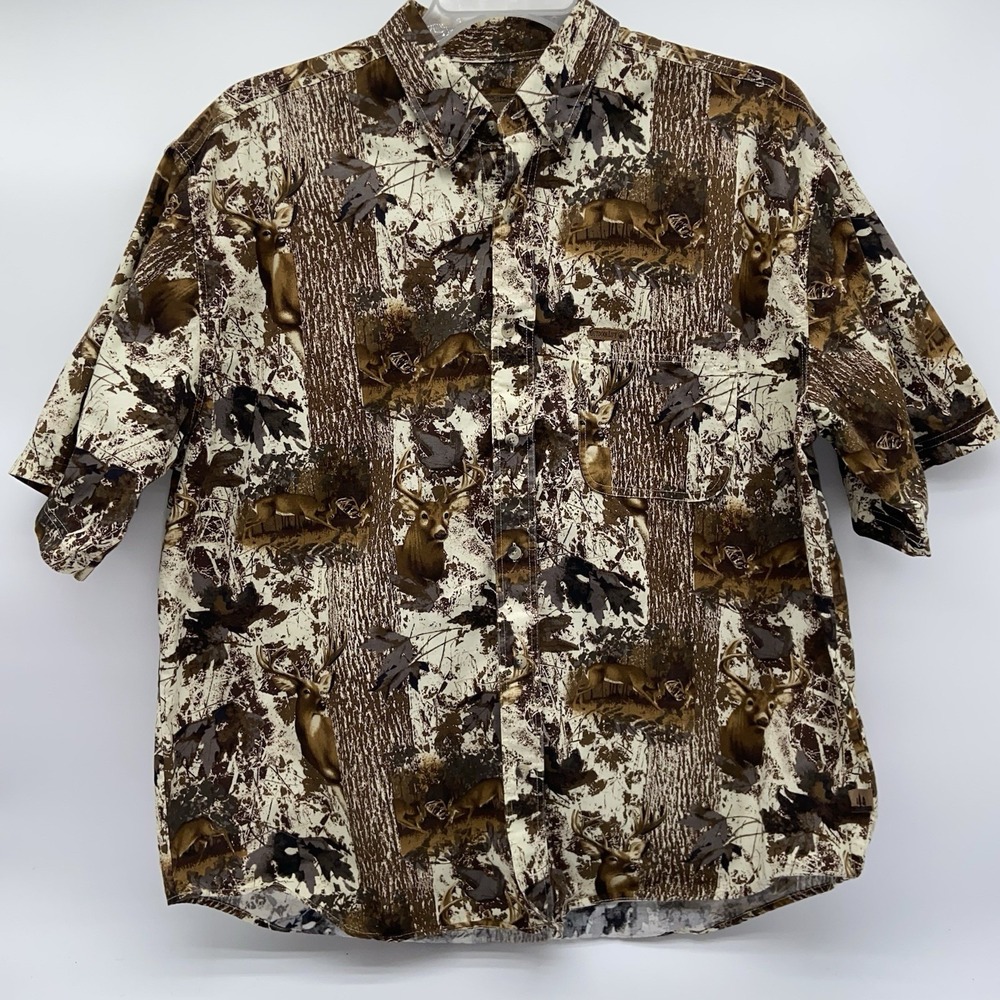 Field Tested Outdoor Life Mens XL Shirt Deer Buck Hunting Long Sleeve‎ Button Up